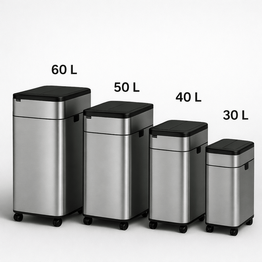 Poubelle automatique inox rectangulaire | LaPoubellerie