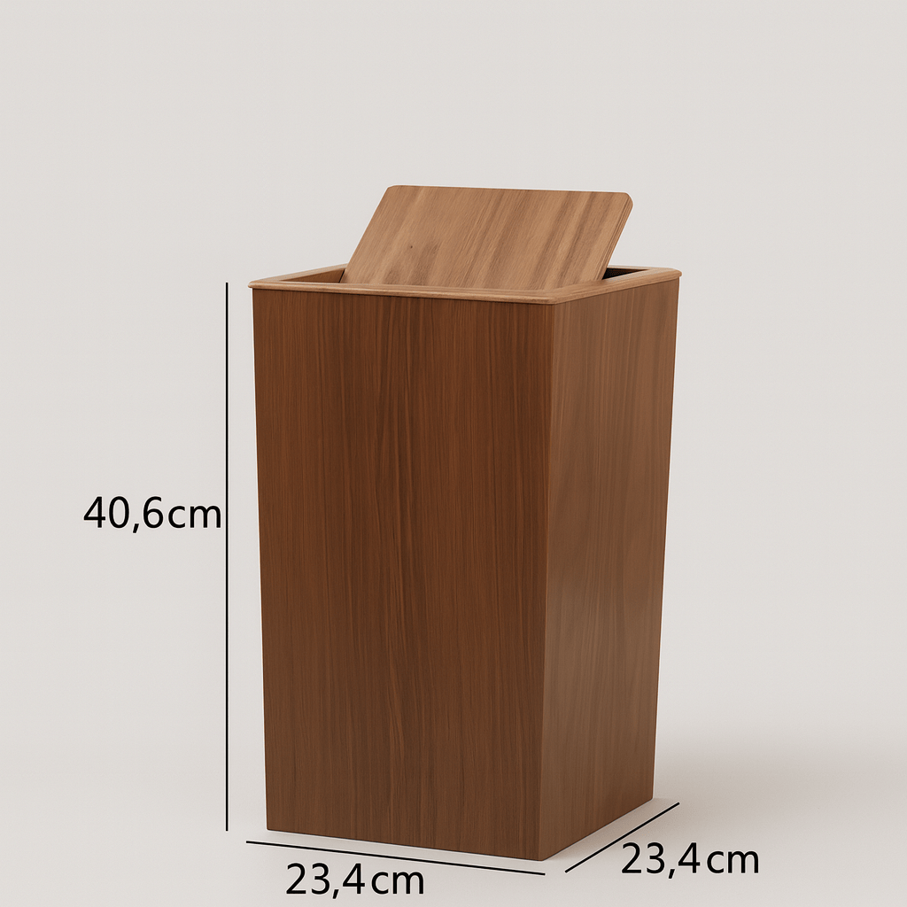 Poubelle bois carrée design – Élégance et praticité pour maison et bureau