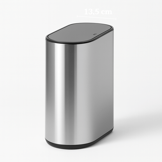 Poubelle design salle de bain 7L – Inox doré, ouverture hygiénique