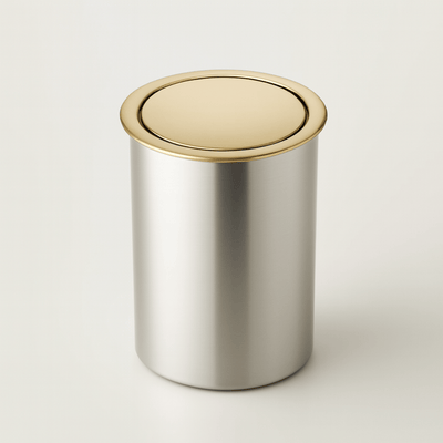 Poubelle encastrable inox – Couvercle pivotant design